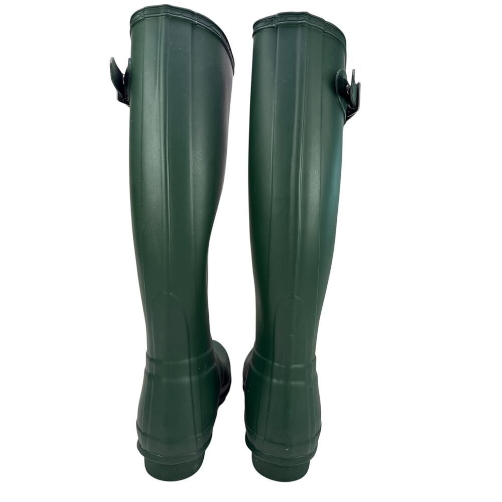 Hunter Original Tall Rubber Rain Boots Womens 7 Hunter Green HGR Buckle - Picture 6 of 11